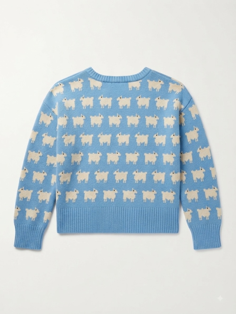 Rowing Blazers Warm & Wonderful Black Sheep Cropped Cotton Sweater - Picture 2 of 4